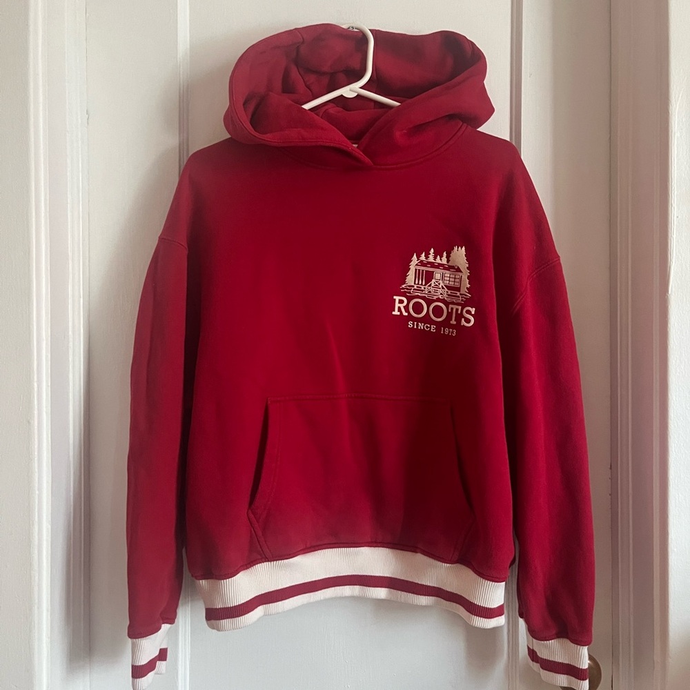 Roots Red Hoodie with White Logo